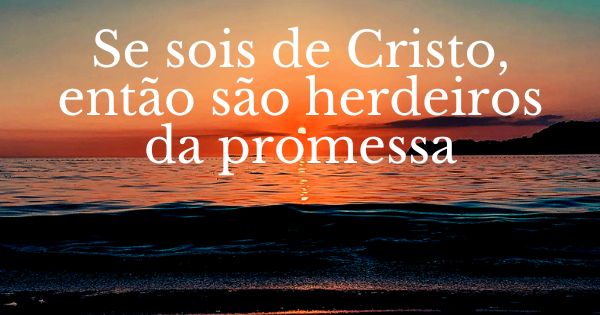 se sois de Cristo